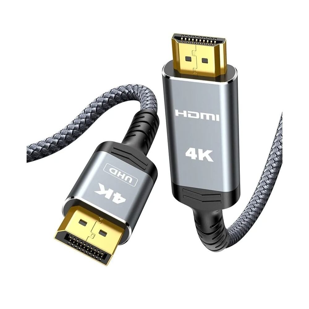 4K DisplayPort to HDMI, 6.6ft Uni-Directional  1.4 Cable 4K@30Hz, 2K@60Hz